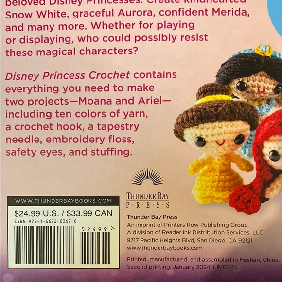 Disney Princess Crochet Kit with Red, Blue, Yellow, and White Yarn - Picture 11 of 11
